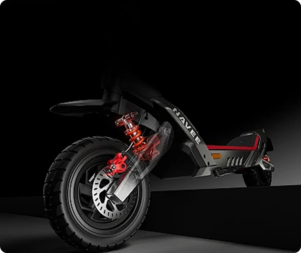 Front and rear Dual-Side Damping Arm™ suspension